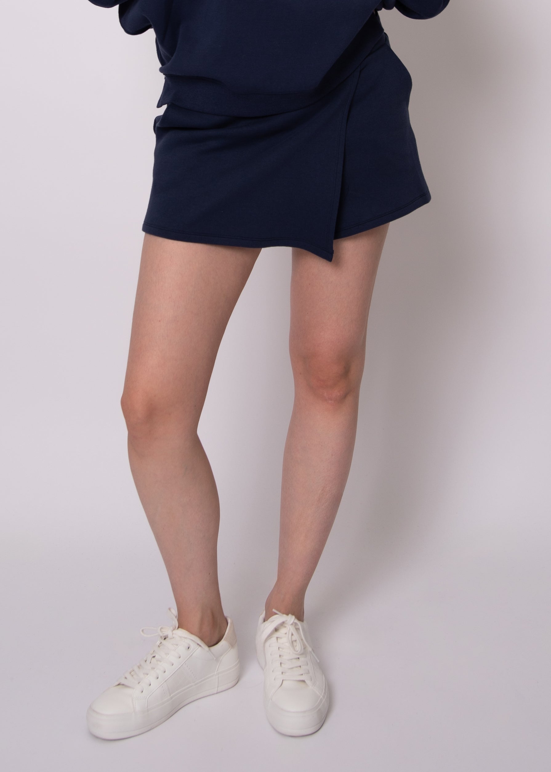 RD Style Starry Knit Skort- Sea Blue-Hand In Pocket