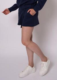 RD Style Starry Knit Skort- Sea Blue-Hand In Pocket