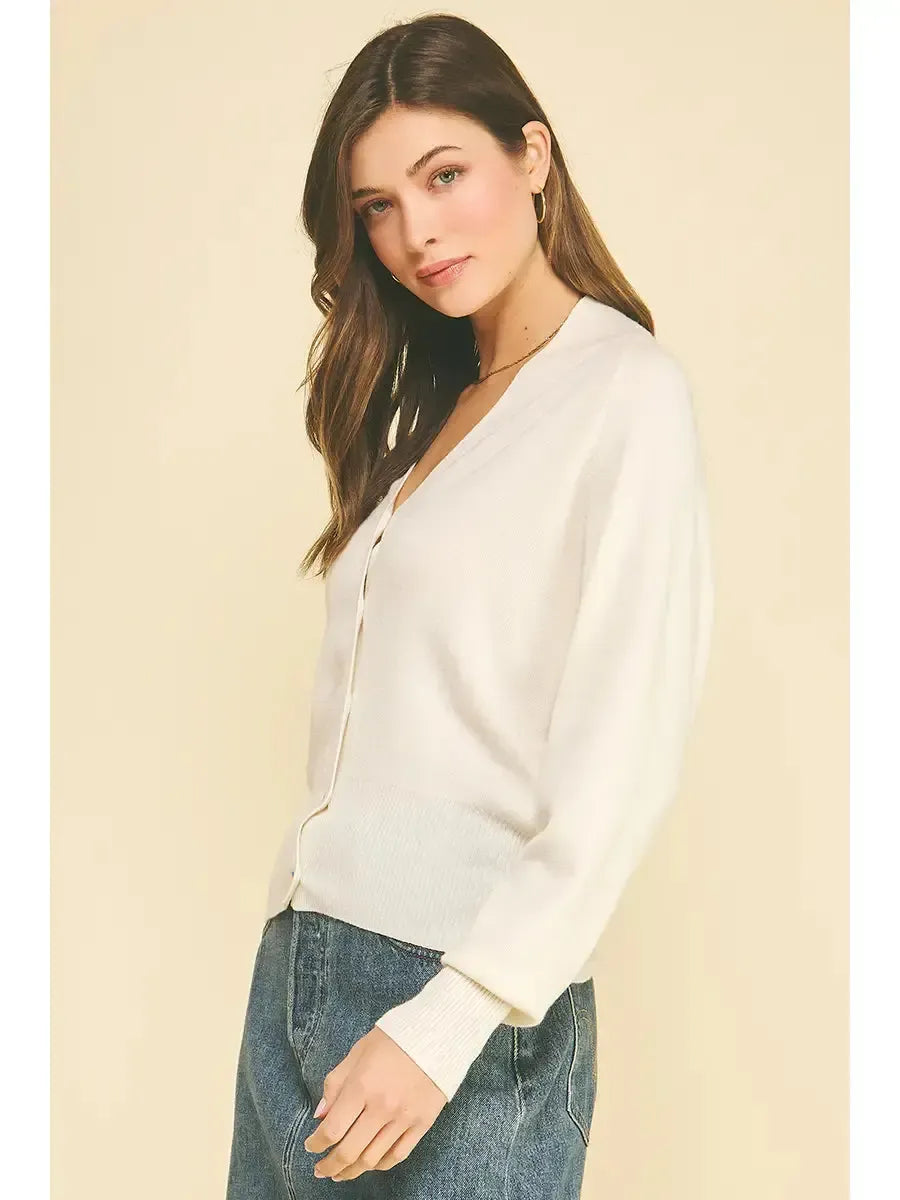 Angela Sweater- Off White-Hand In Pocket