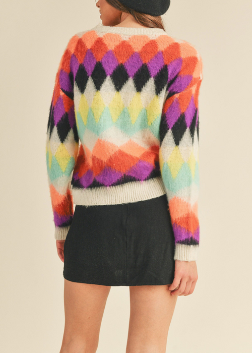 Isa Argyle Patterned Pullover ***FINAL SALE***-Hand In Pocket