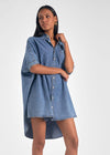 Elan Nellie Denim Shirt Dress ***FINAL SALE***-Hand In Pocket