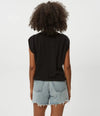 Michael Stars Luca Bubble Tee- Black-Hand In Pocket
