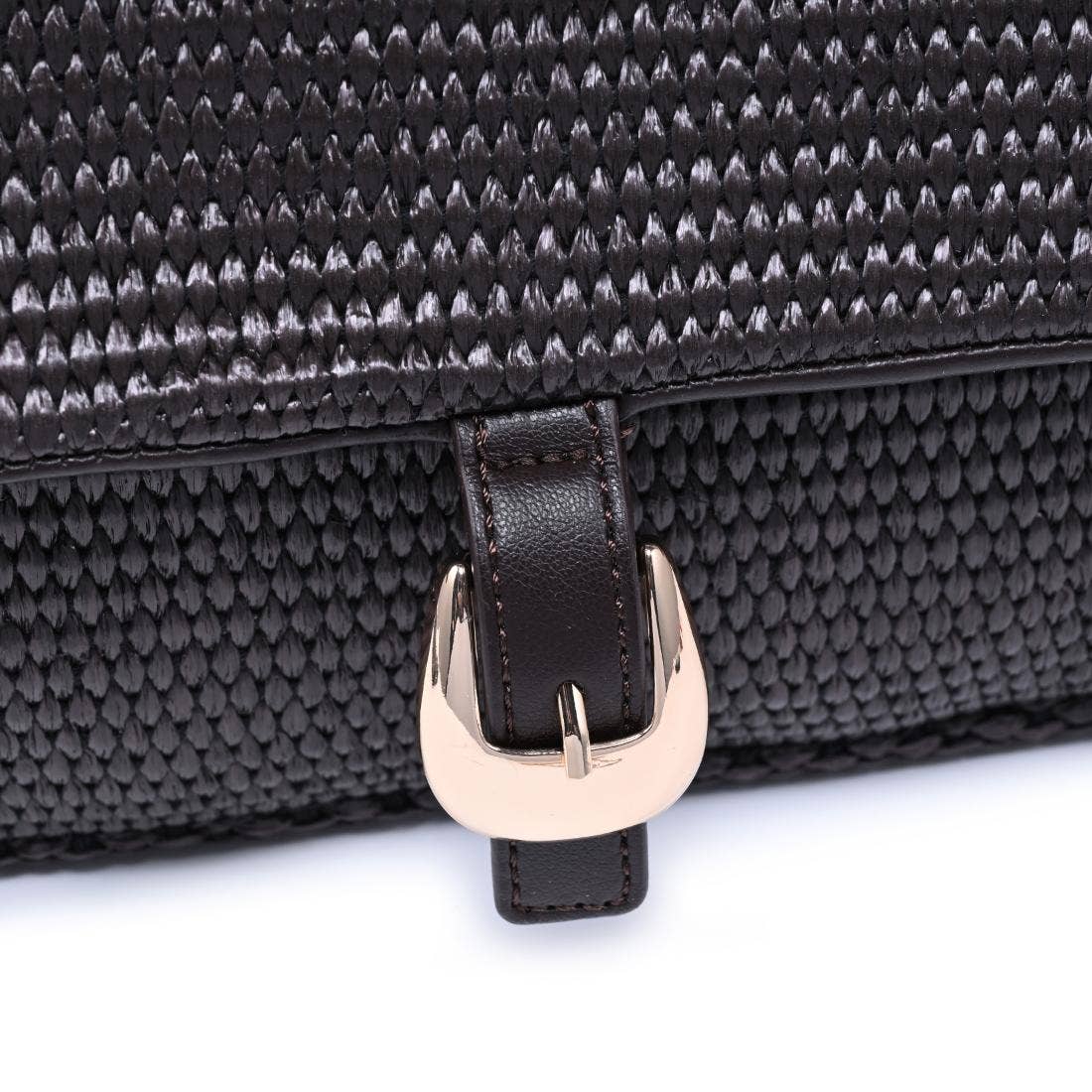 Gloria - Straw Crossbody: Chocolate