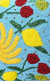Lush Fruits Beaded Bucket Bag-Hand In Pocket