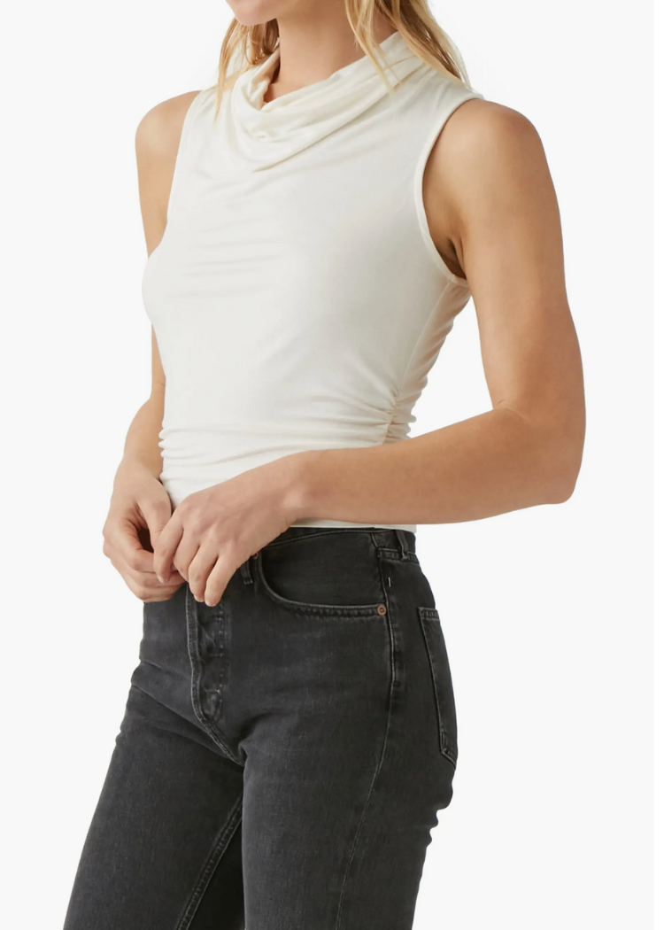 Anita Mock Neck Tank - Chalk ***FINAL SALE***-Hand In Pocket