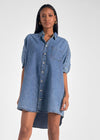 Elan Nellie Denim Shirt Dress ***FINAL SALE***-Hand In Pocket