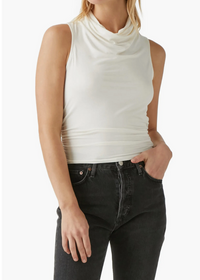 Anita Mock Neck Tank - Chalk ***FINAL SALE***-Hand In Pocket