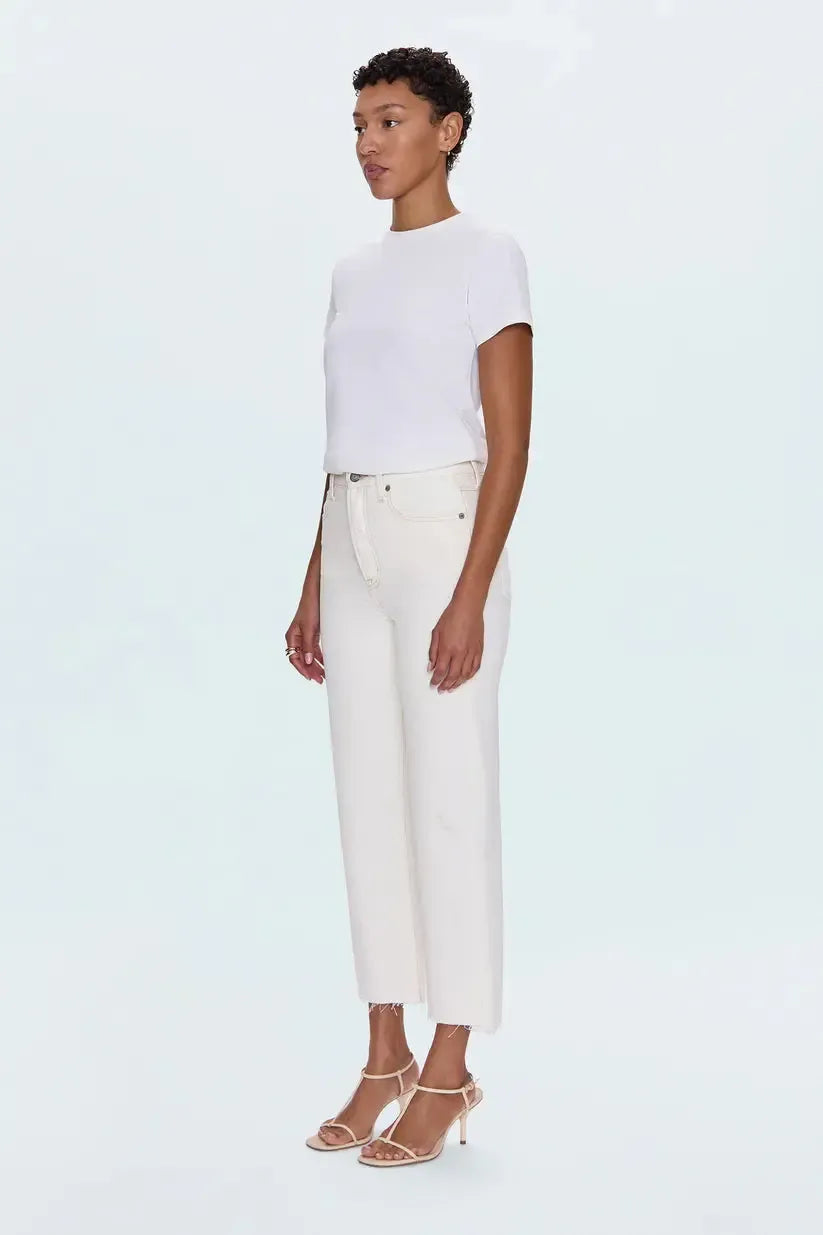 Pistola Cassie Crop- Vintage Ecru-Hand In Pocket