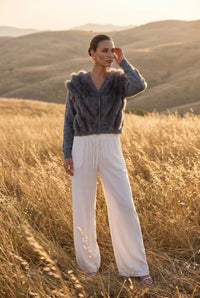 Lisa Maree By The Fireside Cardigan - Grey-Hand In Pocket