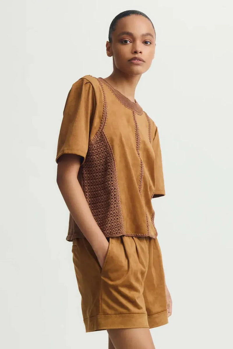 Melissa Nepton Inti Top- Amber-Hand In Pocket