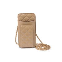 Brianna Cell Phone Crossbody - Polished Natural-Hand In Pocket