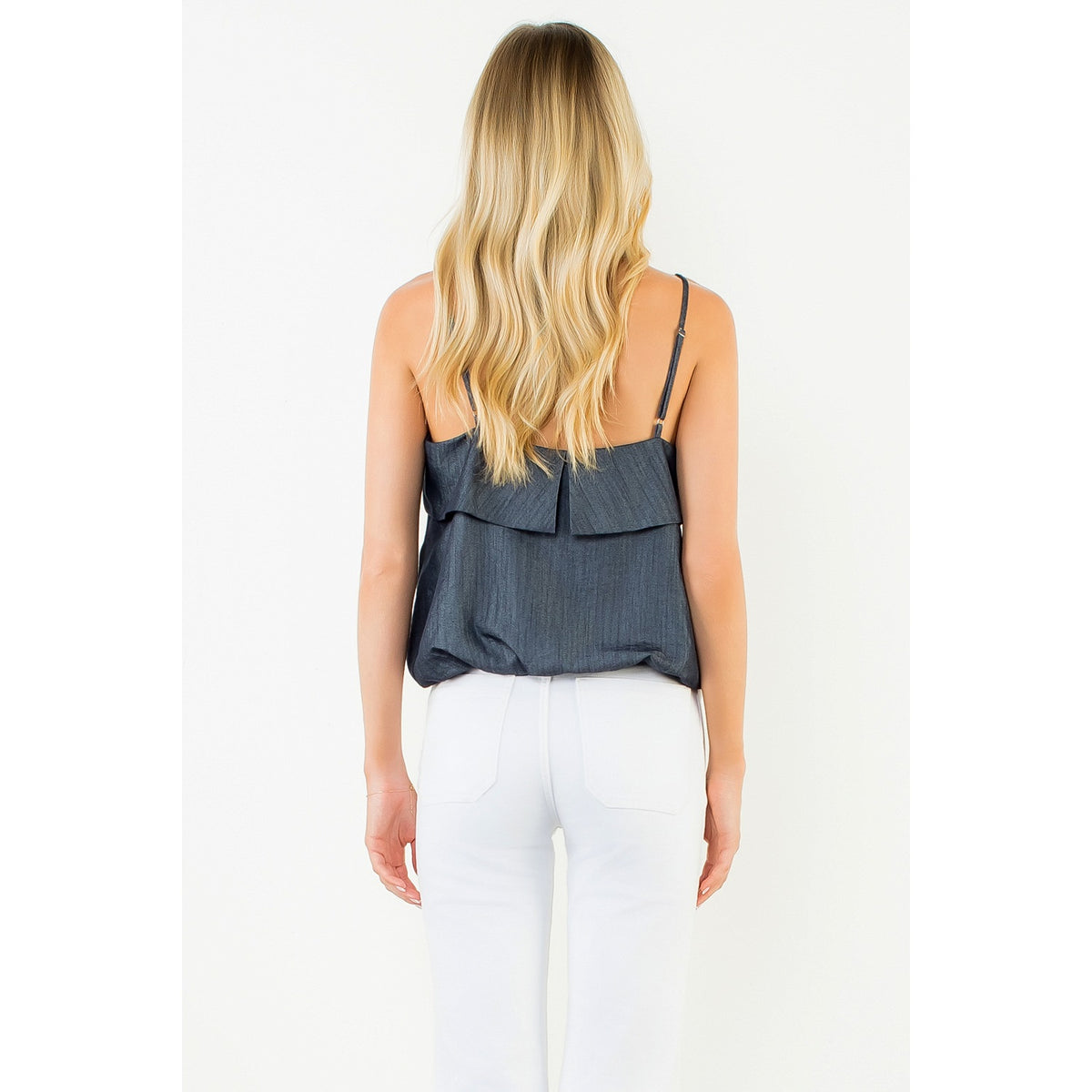 THML Caroline Top - Navy-Hand In Pocket