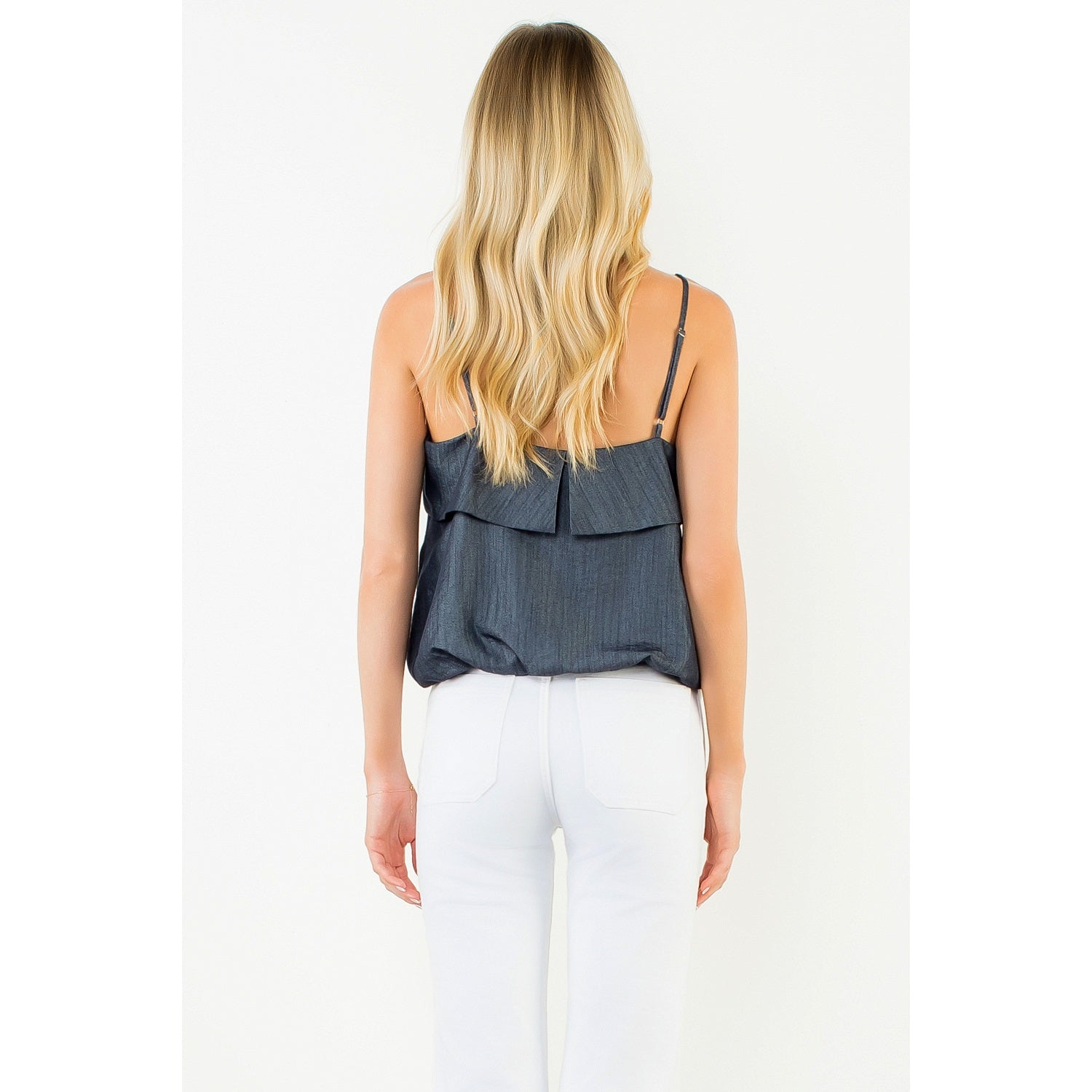 THML Caroline Top - Navy-Hand In Pocket