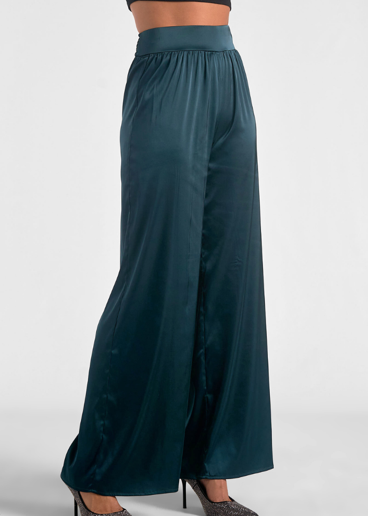 Elan Mariana Pant - Green Pine-Hand In Pocket