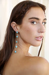 Dripping Turquoise Delicate Drop Earrings: Turquoise with 18k Gold Plating / One Size-Hand In Pocket