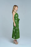 Ciebon Sadira Embroidered Midi Dress - Green-Hand In Pocket