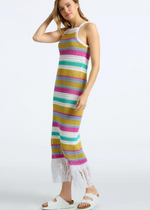 525 America Lucia Stripe Crochet Dress ***FINAL SALE***-Hand In Pocket