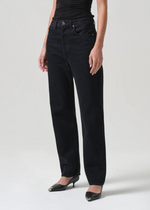 Agolde 90's Pinch Waist Pant - Crushed Black-Hand In Pocket