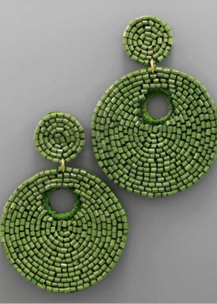 Allegra Drops-Olive-Hand In Pocket