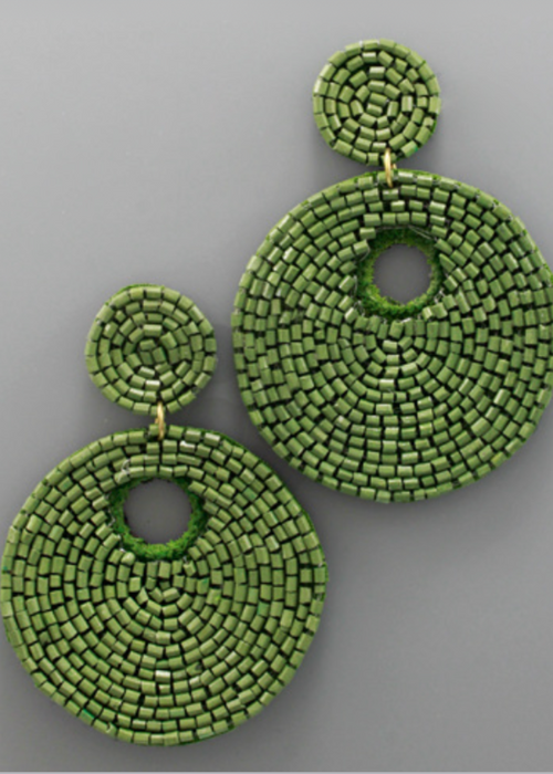 Allegra Drops-Olive-Hand In Pocket