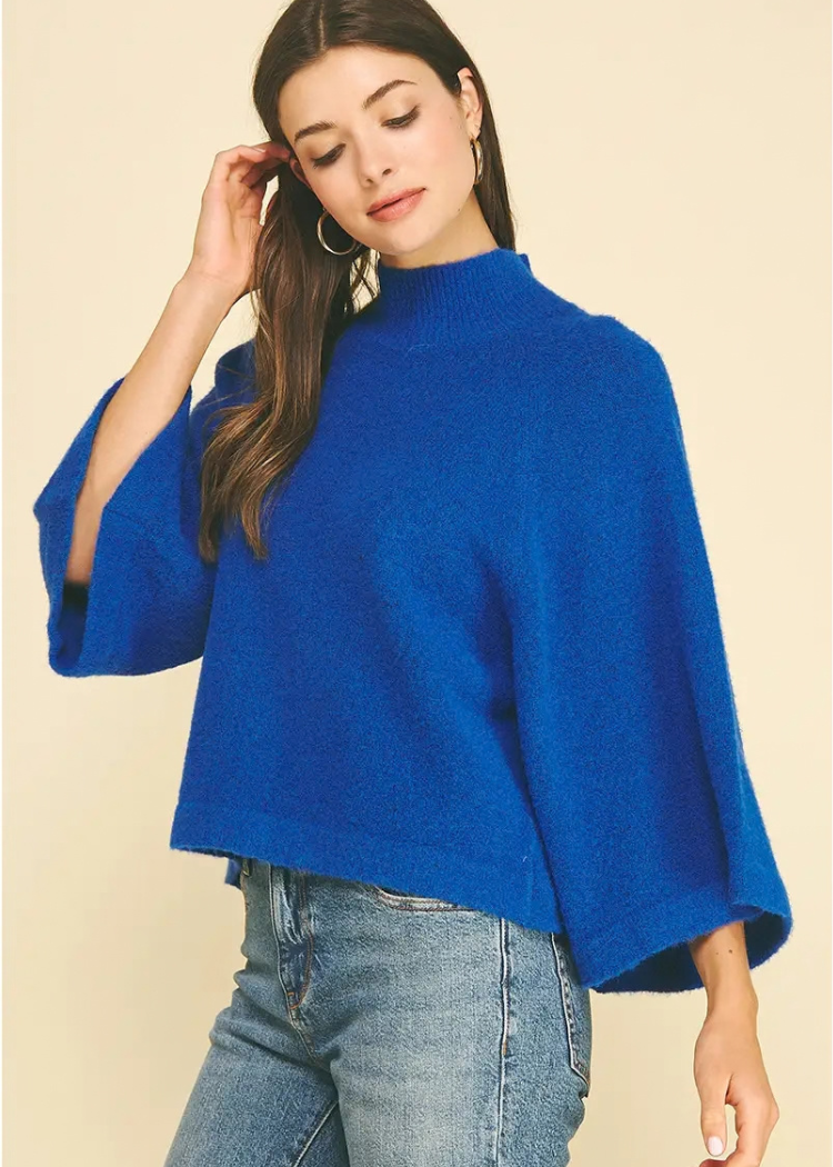 Thea Sweater - Royal Blue-Hand In Pocket