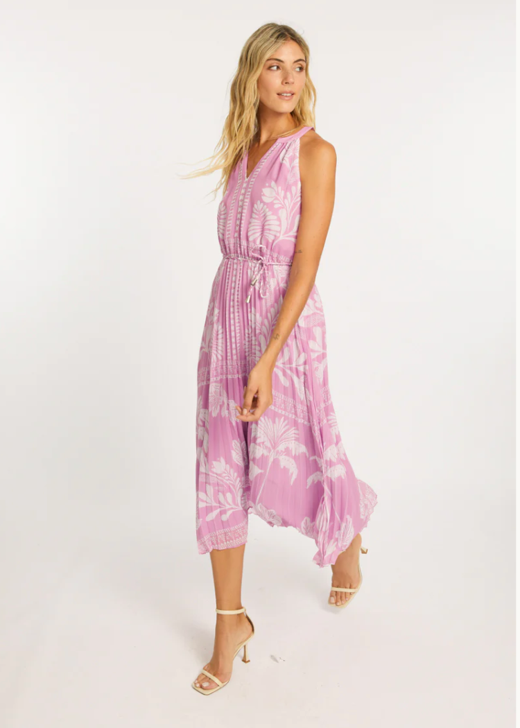 Caballero Nouvel Dress- Palm Serenade-Hand In Pocket