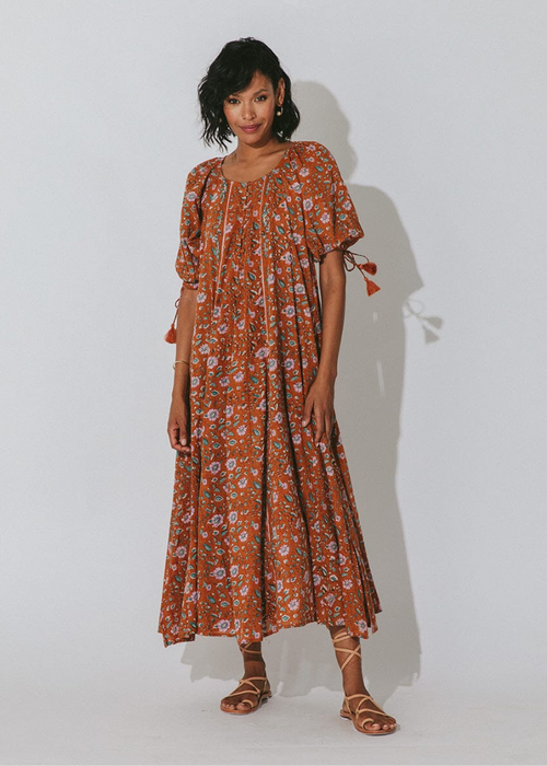Cleobella Mahani Kaftan Dress-Hand In Pocket
