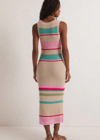 Z Supply Ibiza Stripe Sweater Dress- Natural ***FINAL SALE***-Hand In Pocket