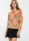 THML Olly Heart Patterned Sweater-Hand In Pocket