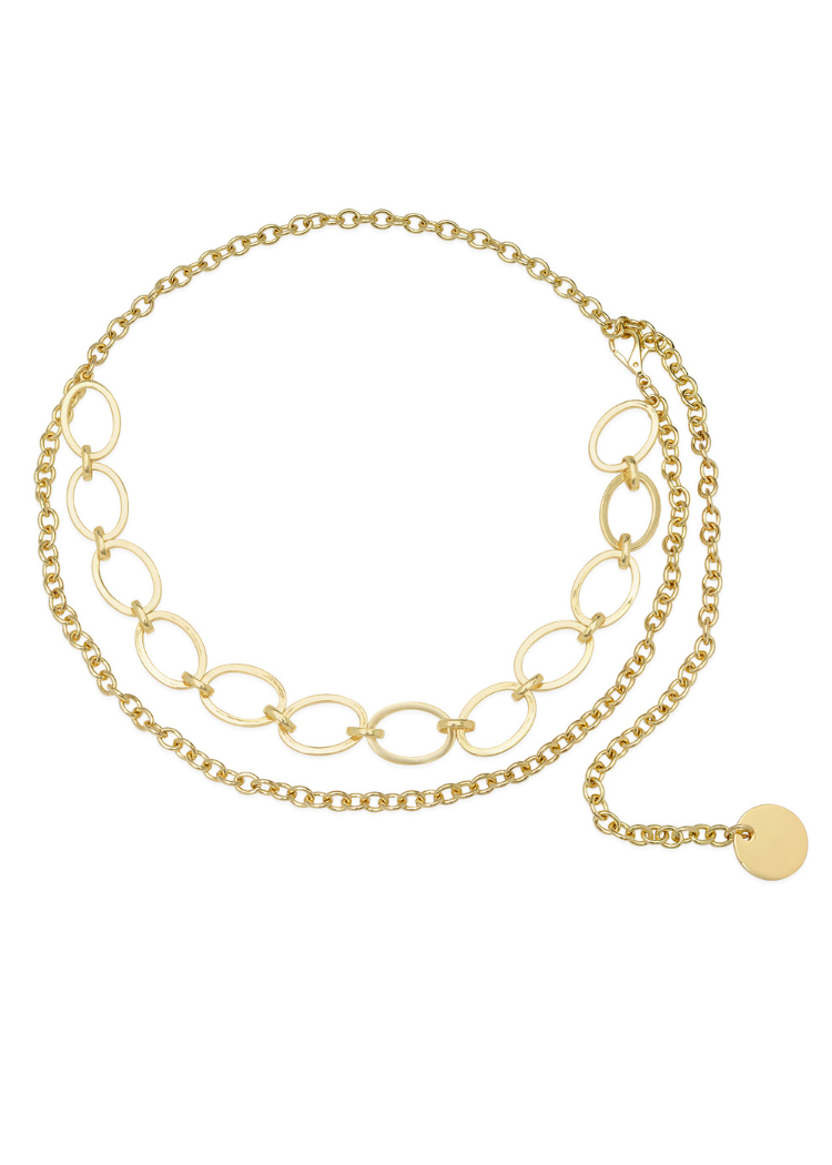 Laurel & Gold Larchmont Chain Belt- Gold-Hand In Pocket