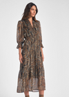 Elan Paisley Midi Dress-Hand In Pocket