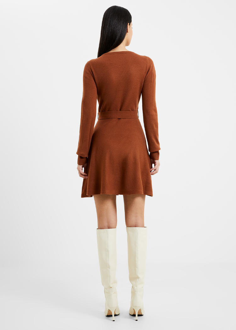 French Connection Babysoft Wrap Mini Dress-Hand In Pocket