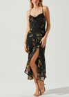 ASTR The Label Gaia Dress -Black Orange Burnout ***FINAL SALE***-Hand In Pocket