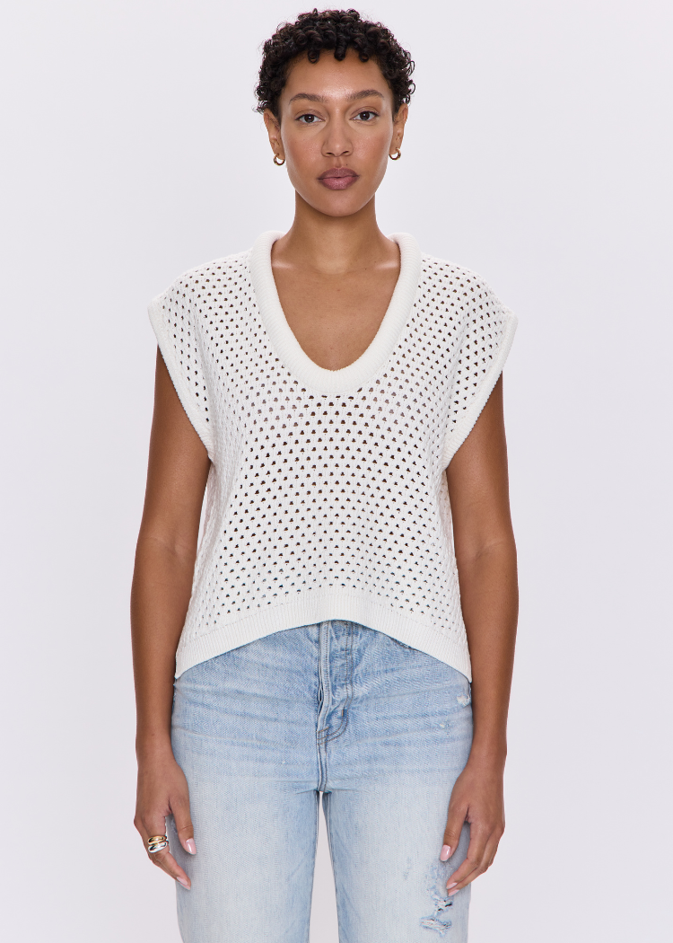 Pistola Beck Top- Le Blanc-Hand In Pocket