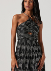 ASTR The Label Madeline Halter Dress - Black/Silver ***FINAL SALE***-Hand In Pocket