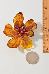 Isadora Earring Flower Statement Earrings - Brown-Hand In Pocket