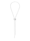 Liquid Luxe Bolo Necklace: Silver Plated / One Size-Hand In Pocket