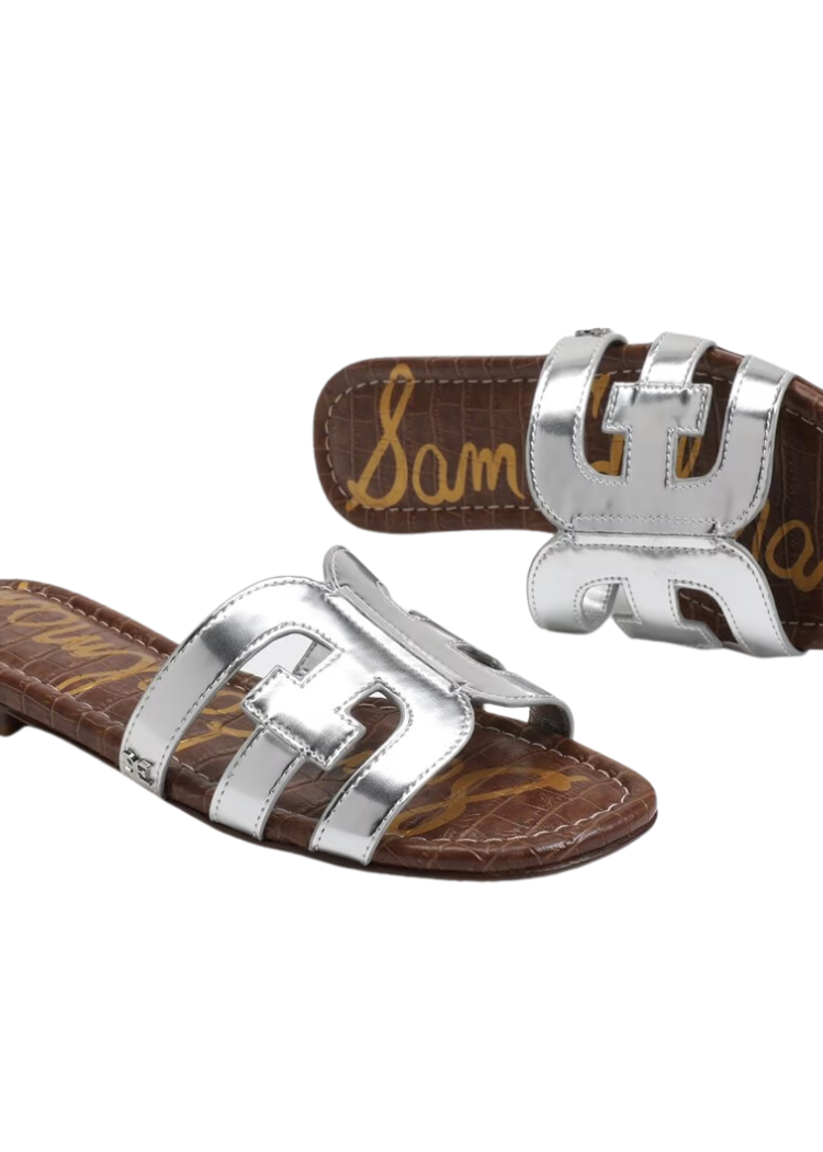 Sam Edelman Bay Slide Sandal - Soft Silver-Hand In Pocket