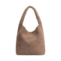 Johanna Clay Suede Vegan Leather Shoulder Bag-Hand In Pocket