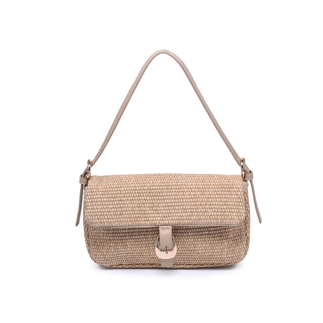 Gloria - Straw Crossbody: Natural-Hand In Pocket