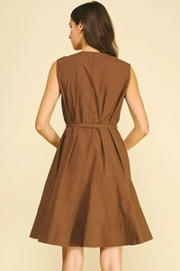 Nora Dress - Chocolate-Hand In Pocket