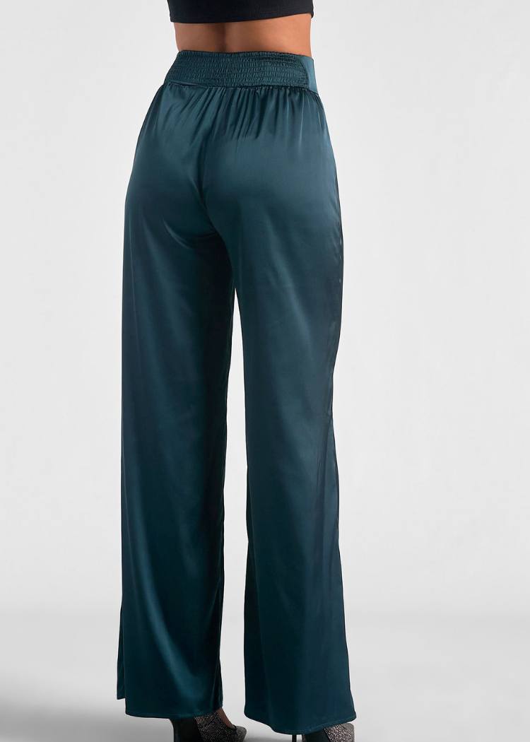 Elan Mariana Pant - Green Pine-Hand In Pocket
