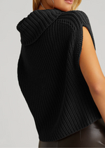 525 Cate Sleeveless Turtleneck Sweater - Black-Hand In Pocket