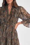 Elan Paisley Midi Dress-Hand In Pocket