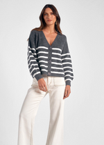 Haven Cardigan - Gunmetal Gray-Hand In Pocket