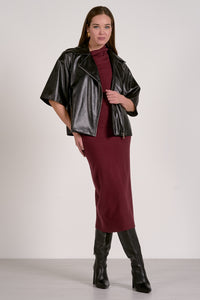 Elan Taylor Vegan Leather Jacket - Black-Hand In Pocket