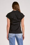 Elan Elsie Tie Front Top - Black-Hand In Pocket