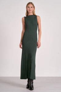 Elan Sloane Maxi Dress-Pine-Hand In Pocket