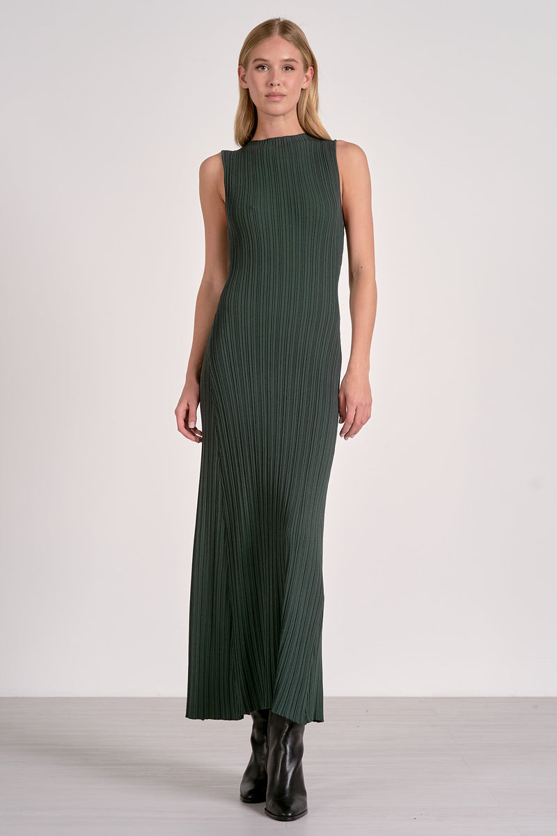 Elan Sloane Maxi Dress-Pine-Hand In Pocket
