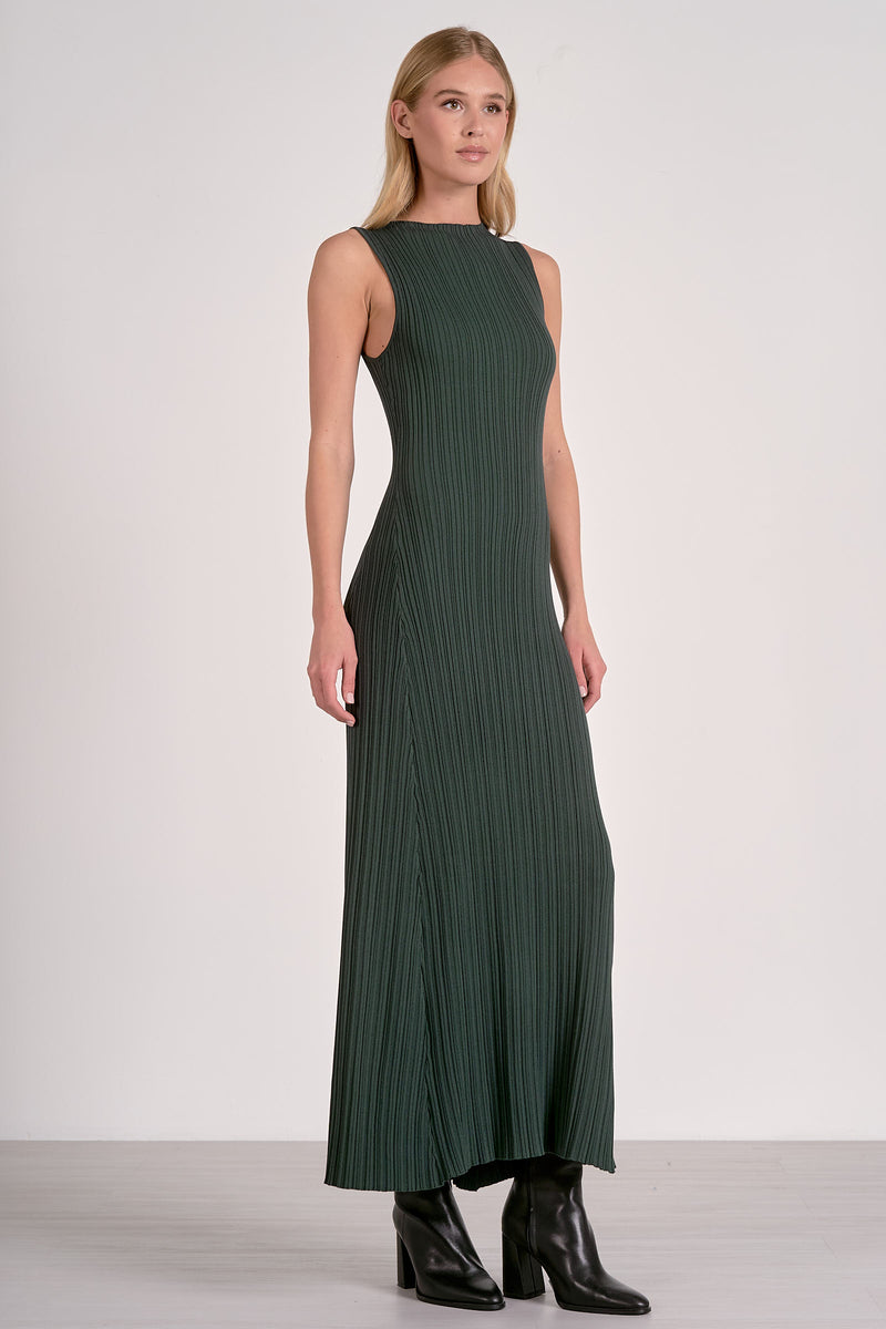 Elan Sloane Maxi Dress-Pine-Hand In Pocket